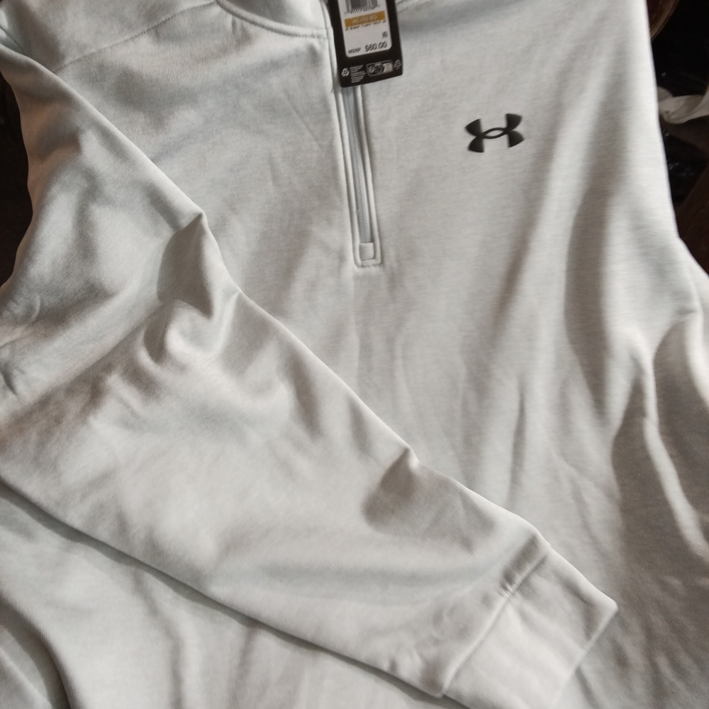 Men's Big And Tall Under Armour White Quarter-Zip Pullover